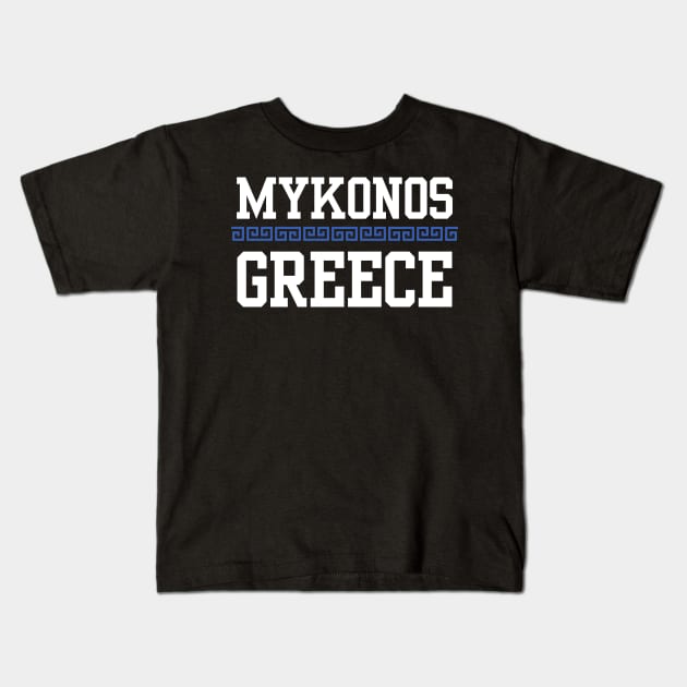 Mykonos Kids T-Shirt by HobbyAndArt